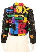 Multi-Colored Fully Sequined Collar Jacket — back