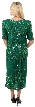V-Neck Half Sleeves Two Piece Formal Dress with Skirt — back