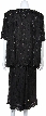 Two Piece Floral Print Sequin Dress — back