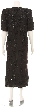 Two Piece Sequin Blouse and Tea Length Skirt Set — back