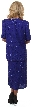 V-Neck Half SleevesTwo Piece Formal Sequined Dress — back