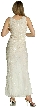 Broad Strapped Cascading Beads Formal Evening Dress — back