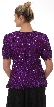Round Neck Half Sleeves Sequined Blouse — back