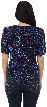 Whirling Design Hand Beaded/Sequined Blouse — back