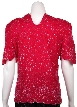 Fully Beaded Blouse with Decorative Hem and Sleeve — back in Fuchsia