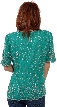 Fully Beaded Blouse with Decorative Hem and Sleeve — back