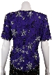 Short Sleeved Floral Beaded Blouse — back