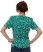 Short Sleeved Beaded Petal Pattern Design — back