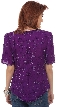 Round Edged Hem Short Sleeved Blouse — back
