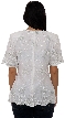 Scatter Floral Design Hand Beaded Blouse — back in Ivory