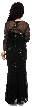 Two piece Full Length Beaded Formal Dress — back