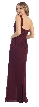 One Shoulder Beaded Flower Long Formal Evening Dress — back