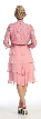 Tiered Skirt Short Formal Party Dress with Lace Jacket — back