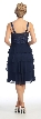 Tiered Skirt Short Formal Party Dress with Lace Jacket — back in Navy