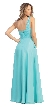 One Shoulder Ruched Sequin Bust Long Formal Prom Dress — back