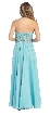 Strapless Floral Sequins Bust Long Formal Prom Dress — back