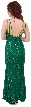 Multi Strapped Beaded Formal Gown with Flared Skirt — back