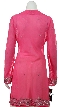V-neck long Sheer blouse with full sleeves — back