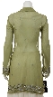 V-neck long Sheer blouse with full sleeves — back in Olive