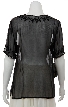 Half Sleeve Sheer Blouse with Zigzag Beading — back