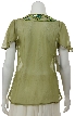 V-neck Short Sheer blouse with Sleeves — back