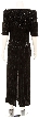 Floral Designed Fully Sequined Evening Gown — back