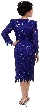 Full Sleeves Knee Length Sequined Formal Dress — back