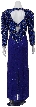 Full Sleeve Sweetheart Sequined Mother of the Bride Dress — back
