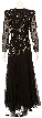 Rich Petals Hand Beaded Formal Gown — back