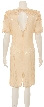 Vest Like Knee Length Hand beaded Cocktail Dress — back