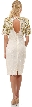 Jacket Style Sequins Knee Length Formal Beaded Dress — back