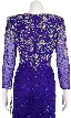 Full Length Formal Beaded Gown — back