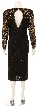 Blossomed Flower Designed Sequin Formal Dress — back