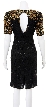 Flying Hearts Hand Beaded/Sequined Dress — back