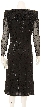 Fully Sequined Long Sleeve Cocktail Dress — back