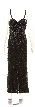 Full Length Floral Design Evening Gown — back