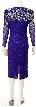 Fully Beaded Long Sleeve Cocktail Dress — back