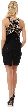 Halter Neck Floral Beaded Short Formal Party Dress — back
