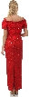 Off shoulder V-Neck Sequins & Ribbons Long Formal Dress — back