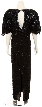 Flower Petal Sleeve Formal Gown — back
