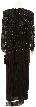 Fully Beaded Long Sleeve Evening Gown — back