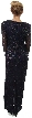 Full Sleeves Beaded Full Length Formal Sequined Gown — back