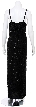 Hand Beaded/Sequined Dress with Frontal Slit — back