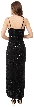 V-Neck Artistic Sequins Pattern Long Formal Evening Dress — back