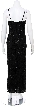 Thin Spaghetti Strapped Hand Beaded/Sequined Long Dress — back