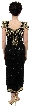 Leafy Sequined Short Evening Dress — back