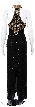 Captivating Hand Beaded/Sequined Full Length Dress — back