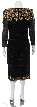 Tea Length with Front slit Formal Beaded Dress — back