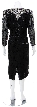 Tea Length Sequined Formal Dress with Sheer Sleees — back