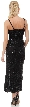 Spaghetti Straps V-Neck Ankle Length Formal Sequined Dress — back